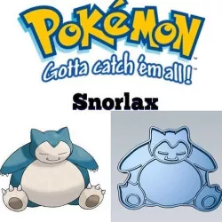 Amazing Pokemon Snorlax Cookie Cutter Stamp Cake Decorating  3D model