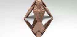 Ancient Egyptian Shield Wall 2 Abstract shapes 3D model