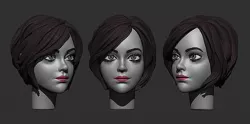 anime girl head 3D model