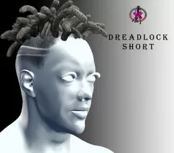 Apocalyptic Hairstyles-Dreadlocks Short Low-poly 3D model