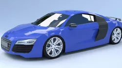 Audi R8 Sports car Supercar 3D Model Low Poly 3D model