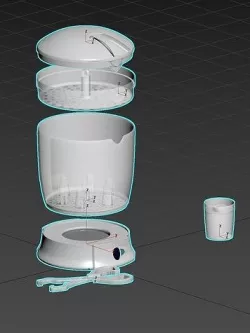 Baby Bottle Sanitizer Low-poly 3D model