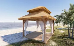 Bali beach bungalow 3D model
