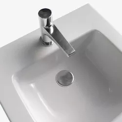 Basin Tap white ceramic Low-poly 3D model