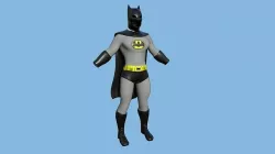 Batman Costume 01 - Classic Gray - Character Design Fashion Low-poly 3D model