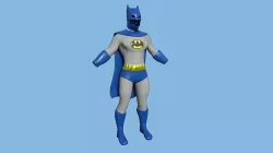 Batman Costume 02 - Classic Blue - Character Design Fashion Low-poly 3D model