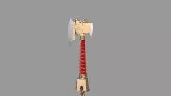 Battle axe Low-poly 3D model