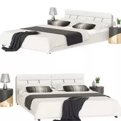 Bed and Nightstand 3D model