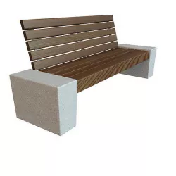 Bench Erakleya with a tree with a back 3D model
