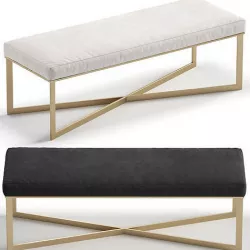 Bench RALPH by Cazarina Interiors 3 Colors Version 3D model