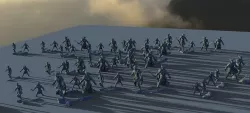Big army Charging low res models 3D model