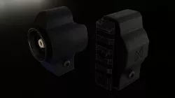 Brace and Picatinny Rail Adapter for MP5 Low-poly 3D model