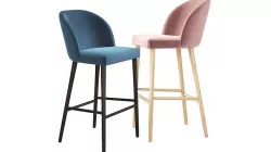 Camille Italian Bar Stool Crate and Barrel  3D model