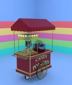 Candy Cart 3D model