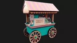 Candy Cart Low-poly 3D model