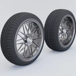 Car wheels 3D model
