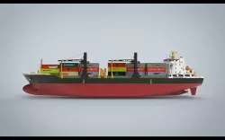 Cargo Container Ship 3D model