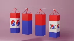  Cartoon Korean Lantern Collection Low-poly 3D model
