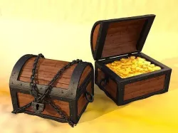 CARTOON TREASURE CHEST 3D model