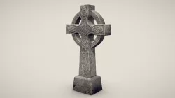 Celtic Cross gravestone Low-poly 3D model