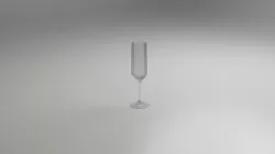 Champagner Flute Low-poly 3D model