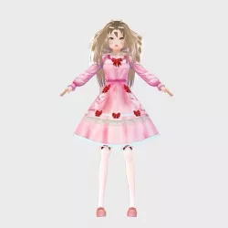 CHIPMUNK GIRL ANIME 3D MODEL FOR VTUBER 3D model