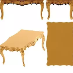 Classic coffee table in pharmacy STL 3D model