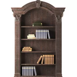 classical bookcase 2 3D model