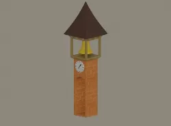 Clock Tower Low-poly 3D model