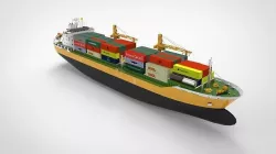 Container Ship yellow 3D model