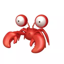 Crab cartoon 3D model