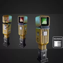 Cyber Access Terminal Box  - Game Ready - 3D Model - PBR Texture Low-poly 3D model