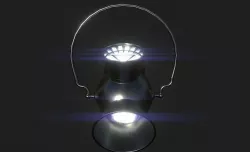 DC White Lantern Power Battery and Ring 3D model