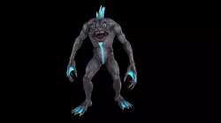 Deep sea monster Low-poly 3D model