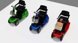 Delivery Bike Pack Low-poly 3D model