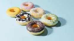 Donut Set chocolate with sprinkles 3D model