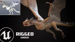 Dragon wyvern  Low-poly 3D model