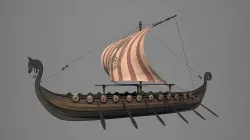 Drakkar Low-poly 3D model