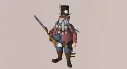 Fantasy Steampunk Dwarf Jobingson 3D model