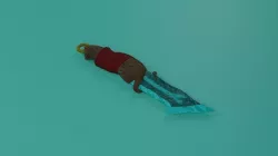 Fantsy ice knife PBR texture 3D model