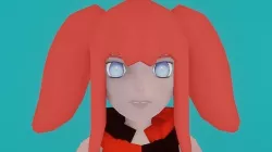 Female Anime OC Ren Low-poly 3D model