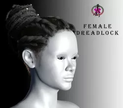 Female Dreadlock Low-poly 3D model