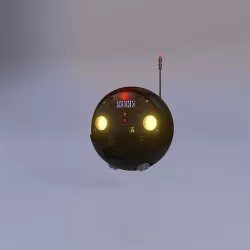 Futuristic Drone Low-poly 3D model