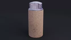 Garbage Bin Low-poly 3D model