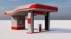 Gas station 3D model
