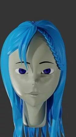 girl hair 3D model