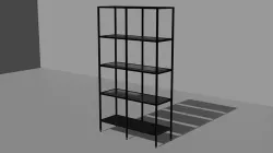 Glass shelf Low-poly 3D model