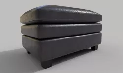  Gleason ottoman Canyon chair realistic 3D model Low-poly 3D model