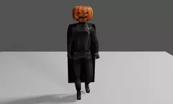 Halloween - Jack O Lantern - Man Low-poly 3D model