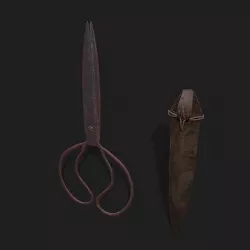 Hand Forged Scissors Low-poly 3D model